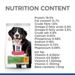 Hill's Science Plan Hill’s Science Plan Adult 6+ Senior Vitality Large Breed With Chicken Economy Pack: 2 X 14kg -Hill's Science Plan Store dog senior vitality chicken large nutrients min 7
